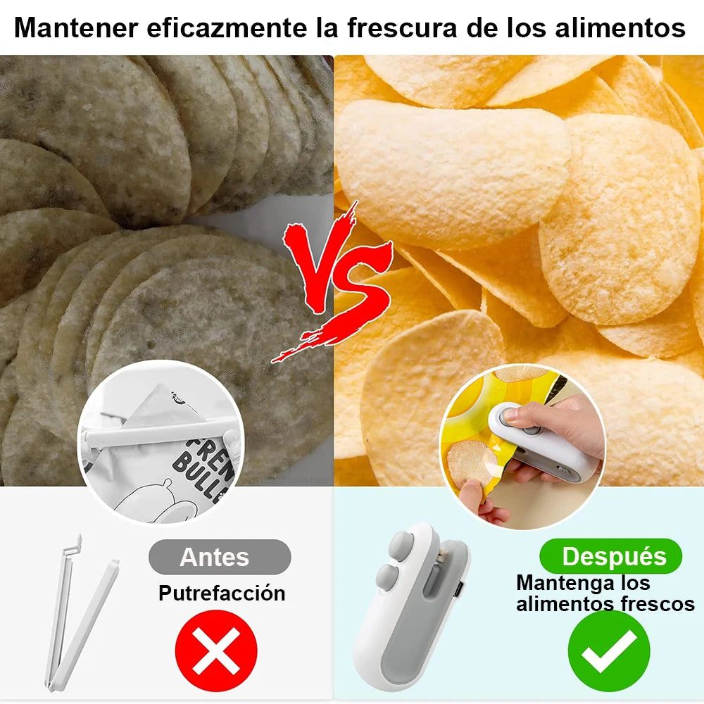 Mini Heat Bag Sealing Machine Package Sealer Bags Plastic Food Sealer Clip Bag Handheld Sealer Food Packaging Heat Sealer