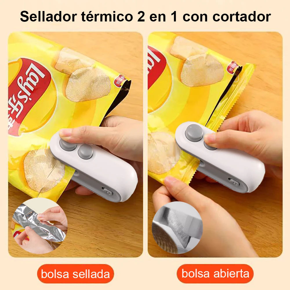 Mini Heat Bag Sealing Machine Package Sealer Bags Plastic Food Sealer Clip Bag Handheld Sealer Food Packaging Heat Sealer