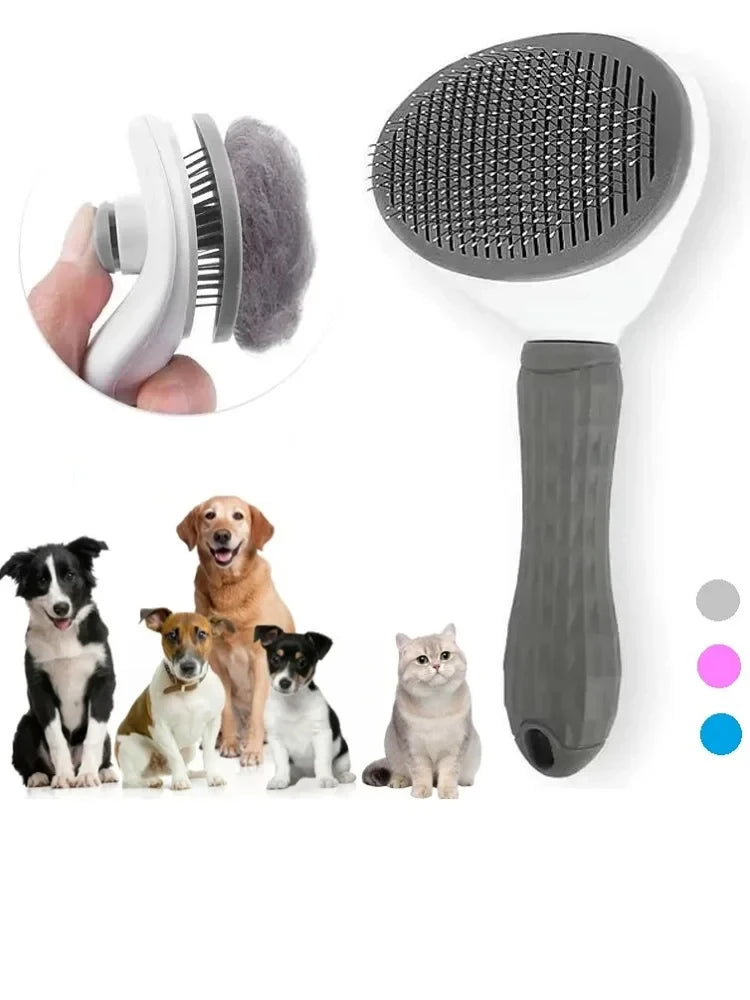 🐶 Cepillo Autolimpiable para Perros y Gatos | Elimina Pelo y Nudos Fácilmente