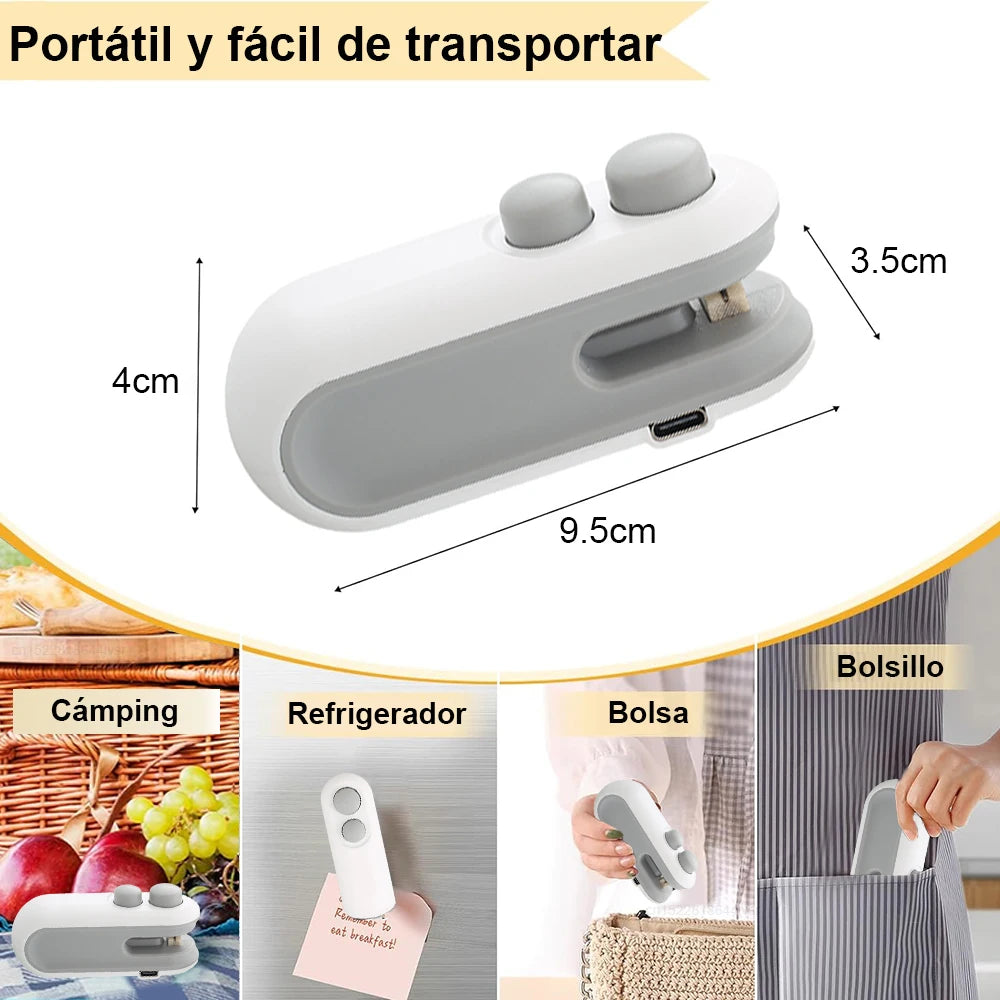 Mini Heat Bag Sealing Machine Package Sealer Bags Plastic Food Sealer Clip Bag Handheld Sealer Food Packaging Heat Sealer