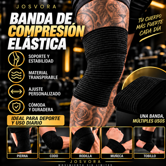 Portada cuadrada de Banda de Compresión con modelo tatuado