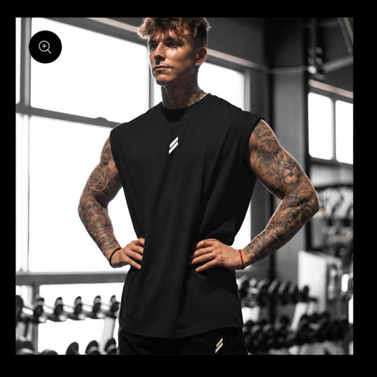 Camiseta Gym Sin Mangas color Negro