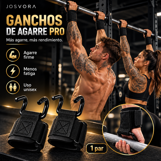 Portada de Ganchos de Agarre Pro con modelos tatuados