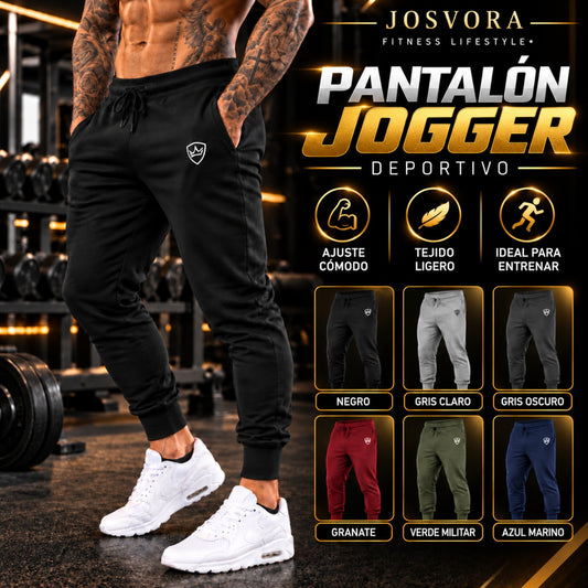 Portada de pantalón jogger deportivo para hombre