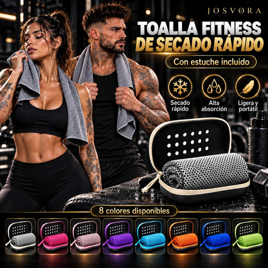 Toalla fitness Josvora de secado rápido con estuche