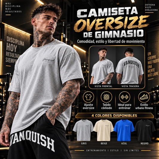 Camiseta Oversize Fitness Hombre