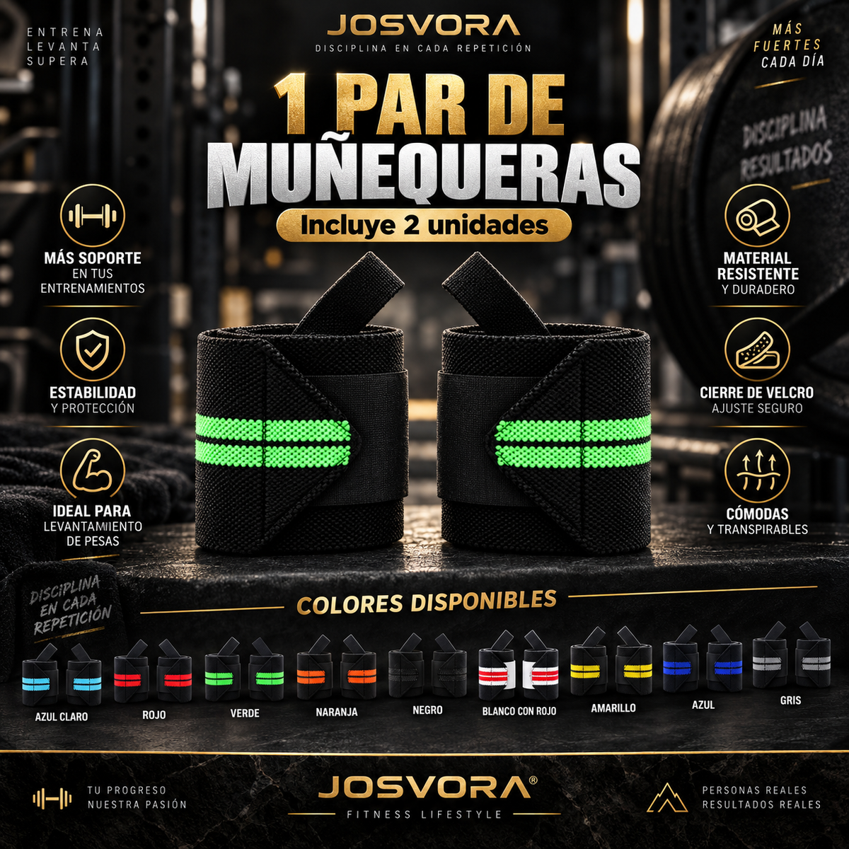 Muñequeras Fitness Ajustables