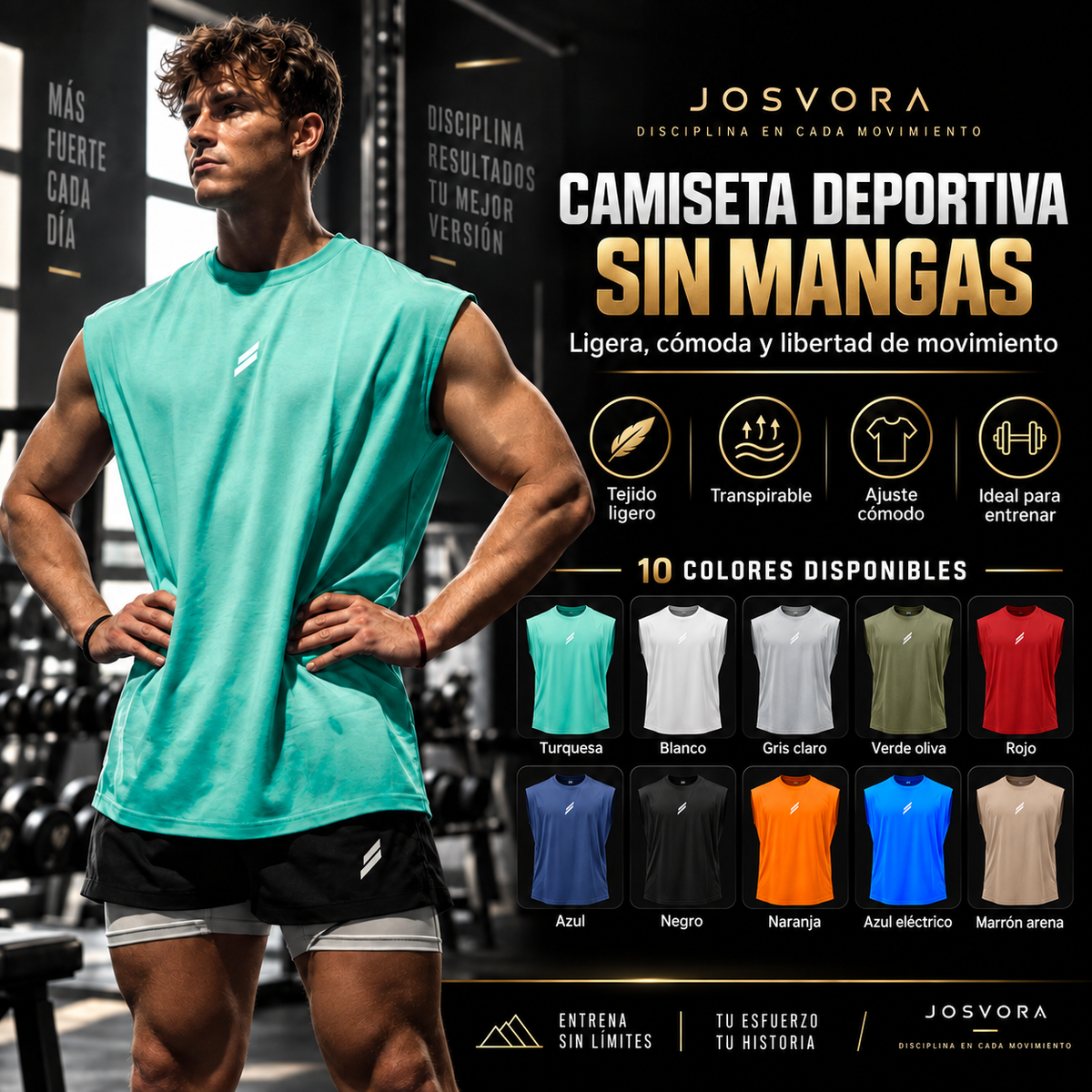 Camiseta Gym Sin Mangas