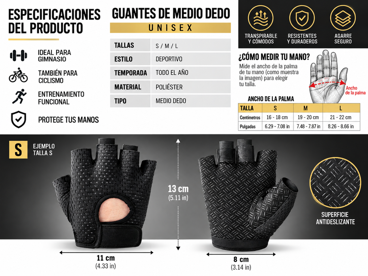 Guantes Fitness Unisex